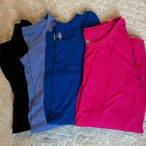 Bundle of 4 Healing Hands Women's Underscrub Soft Knit Melissa Longsleeve